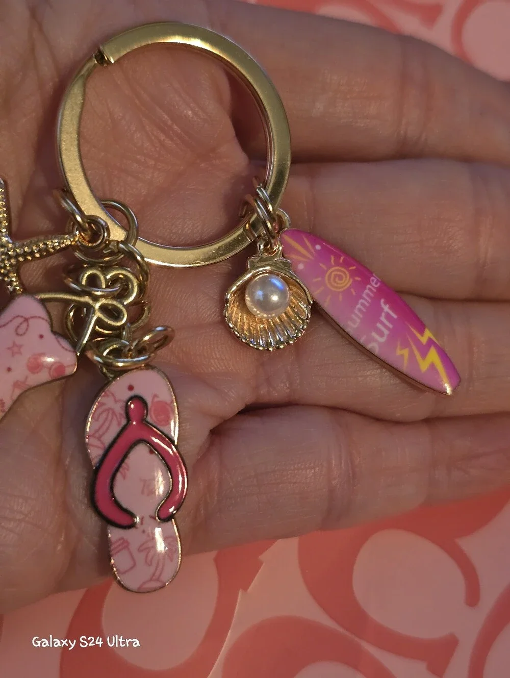 Beach Theme Bag Charm/ Keychain NEW